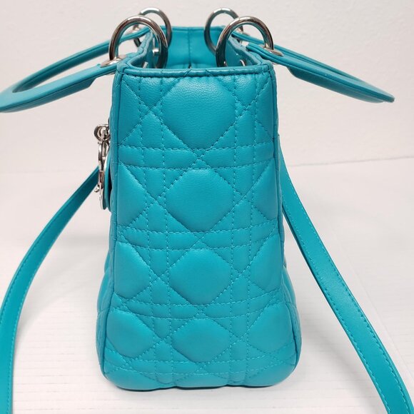 Christian Dior Lady Dior Lambskin Leather Medium Satchel Bag lux-400-091225 - Picture 4 of 16